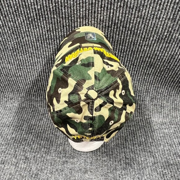 Vietnam Veteran Camo Hat USA Flag Patch Embroidered Adjustable Strap Black Hawk - Picture 11 of 16